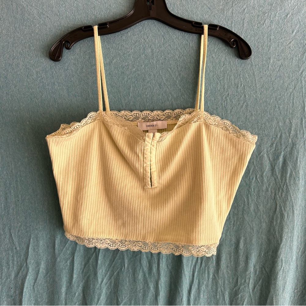Cropped Yellow Tank Top